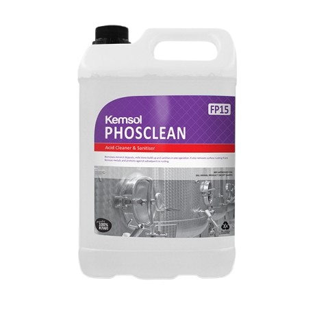 Kemsol Phosclean Hi Foaming Acid Detergent/Sanitiser (Dg Class 8) 5L