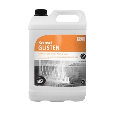 Kemsol Glisten Chlorine-Based Machine Detergent/Sanitiser (Dg Class 8) 5L