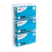 Triple Glove Dispenser, Clear, 450mm x 135mm x 250mm
