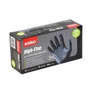 Disposable Nitrile Gloves, Industrial Strength, Textured, Black, Medium (100)