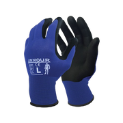 Foam Nitrile Open Back Gloves, Blue, XL