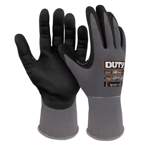 Duty Infusion Gloves, Palm Coat, Open Back , 2XL