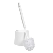 Radial Toilet Brush & Holder, White