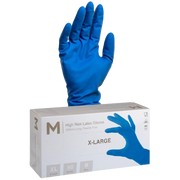 High Risk Disposable Latex Gloves, Heavy Duty , Blue, XL, 300mm (50)