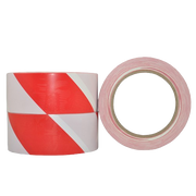 Hazard Floor Marking Tape Red/White, 48mm X 30m High Tack Pvc Rubber Adhesive