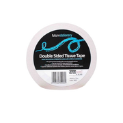 Double Sided Tape, PE Coated Solvent Adhesive White Tissue, 12mm x 0.013mm x 50m