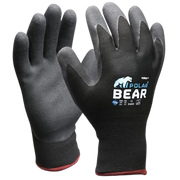 Thermal Double Lined Winter Gloves, Polar Bear , Black, Medium