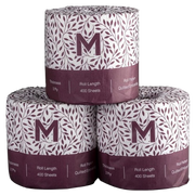 Luxury Wrapped Toilet Tissue White, 2 Ply, 400 Sheets (48)