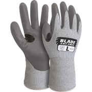 Blade Cut 5 Gloves, PU, Open Back Glove, Large