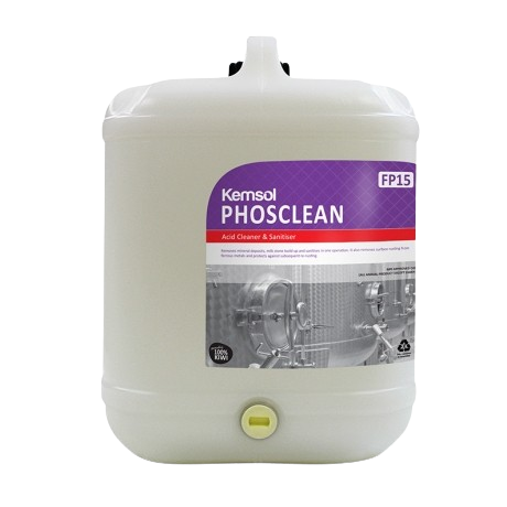 Kemsol Phosclean Hi Foaming Acid Detergent/Sanitiser (Dg Class 8) 20L