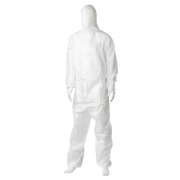 SMS Coverall, Type 5/6, White, L, Breathable Coverall, 50gsm (12)