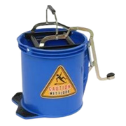 Wringer Bucket with Metal Pedal, Blue, 16L
