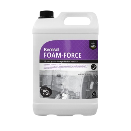 Kemsol Foam-Force Hi-Strength Foaming Cleaner-Sanitiser (Dg Class 8) 5L