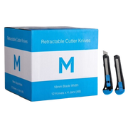 Economy Retractable Cutter Knife, 18mm (12)