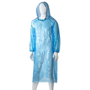 Hooded Poncho Polyethylene, Blue, 800mm X 1300mm, 30mu (96)