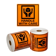 Handle With Care Label, 99mm X 99mm