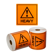 Heavy Label , Orange/Black, 99mm x 99mm (500)